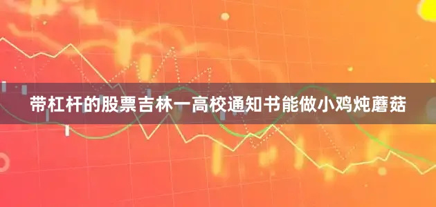 带杠杆的股票吉林一高校通知书能做小鸡炖蘑菇