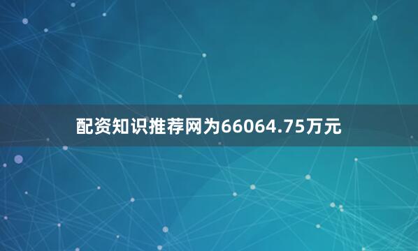 配资知识推荐网为66064.75万元