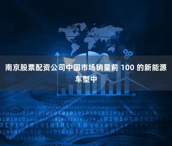 南京股票配资公司中国市场销量前 100 的新能源车型中